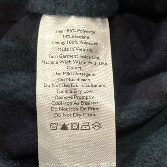 NWT Eddie Bauer Polar Fleece Lined Pull On Pants Navy Size 16 - Picture 9 of 10